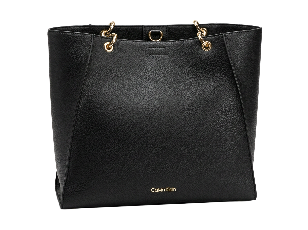 Chain Handle Tote in Black